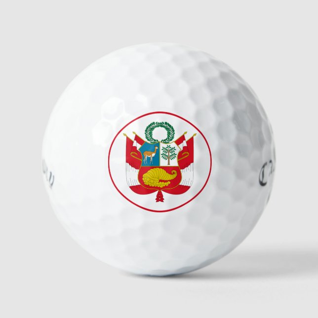 Peru-Emblem-Golfbälle Golfball (Vorderseite)