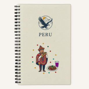 Peru-Erbe & Anden-Reise-Fotoarchiv Notizbuch