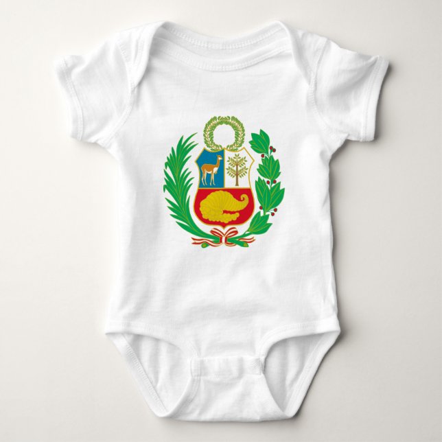 Peru - Escudo Nacional (nationales Emblem) Baby Strampler (Vorderseite)