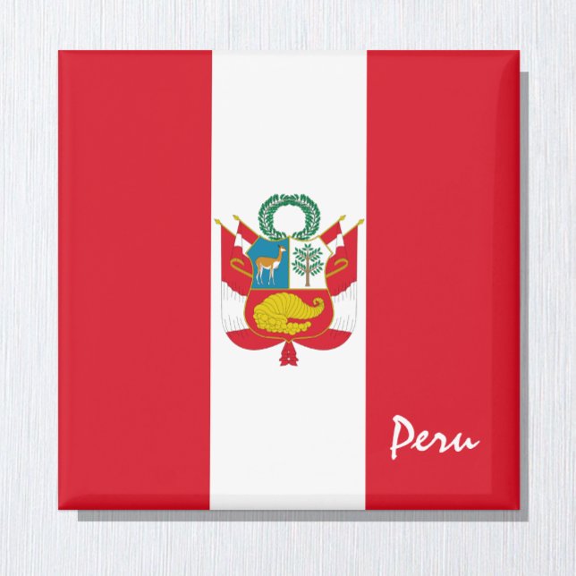 Peru Fahne & Südamerika Ferien-/Sportfans Magn Magnet (Von Creator hochgeladen)