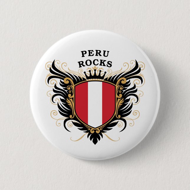 Peru-Felsen Button (Vorderseite)