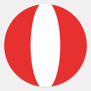 Peru Fischaugen-Flaggenaufkleber Runder Aufkleber