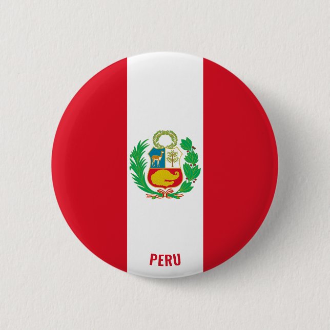 Peru Flag Charming Patriotic Button (Vorderseite)