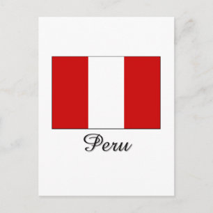 Peru-Flag-Design Postkarte