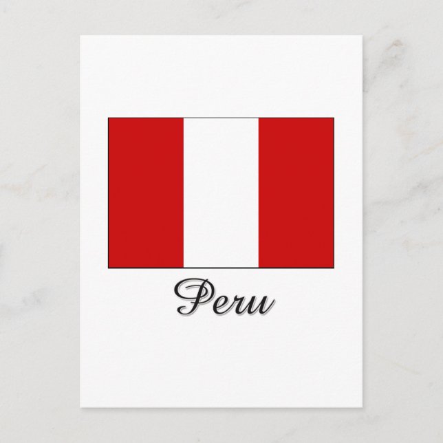 Peru-Flag-Design Postkarte (Vorderseite)