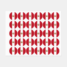 Peru flag etiketten