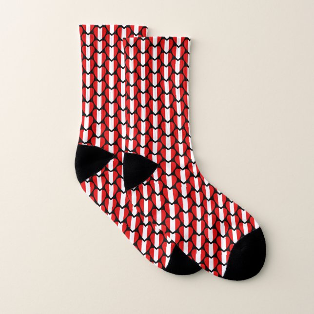 Peru Flag Hearts Socks Socken (Paar)