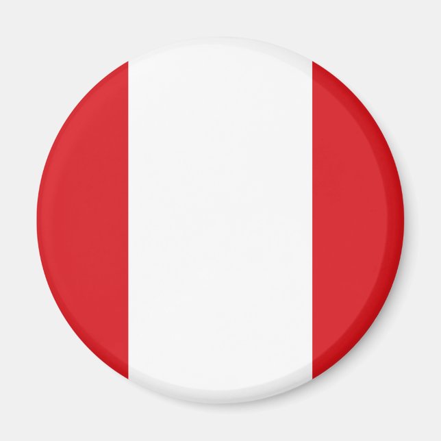 Peru Flag Magnet (Vorne)
