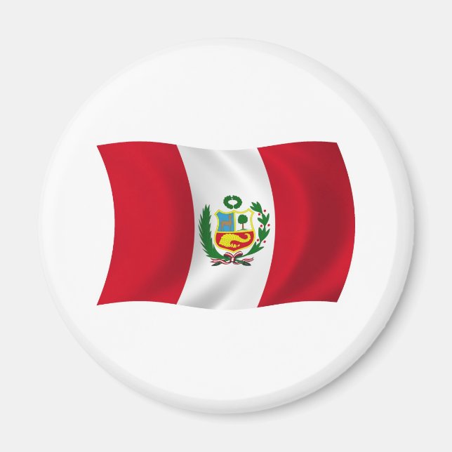 Peru Flag Magnet (Vorne)