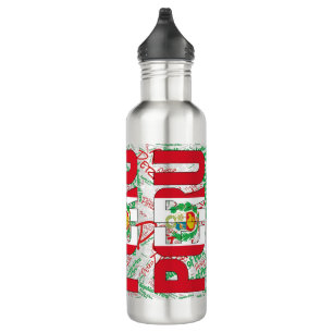 Peru Flag Patriotic Edelstahlflasche