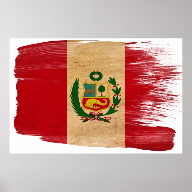 Peru Flag Posters Poster (Vorne)