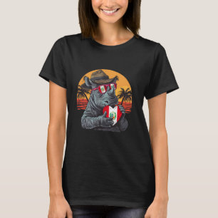 Peru Flag Rhino Herz Sunset Peruvian Roots Peruvi T-Shirt