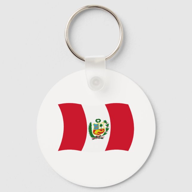 Peru Flag Schlüsselanhänger (Vorderseite)