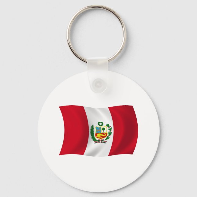 Peru Flag Schlüsselanhänger (Vorderseite)