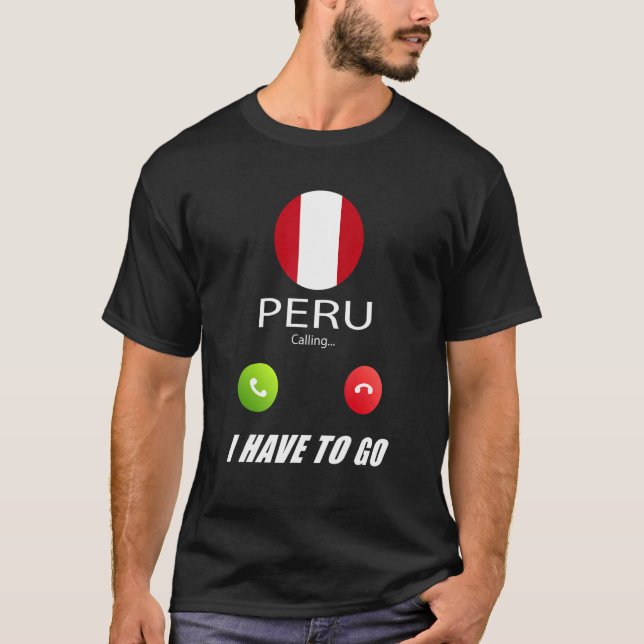 Peru Flag Souvenir Peru ruft an T-Shirt (Vorderseite)