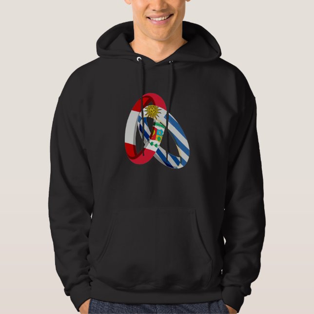 Peru Flag Uruguay Grown Ring Marriage Wedding Hoodie (Vorderseite)