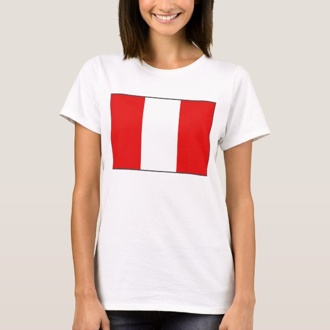 Peru Flag x Map T - Shirt (Vorderseite)