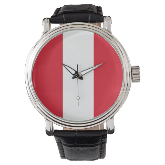 Peru-Flagge Armbanduhr (Vorderseite)