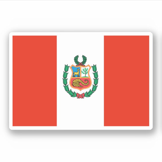 Peru-Flagge Aufkleber (Vorderseite)