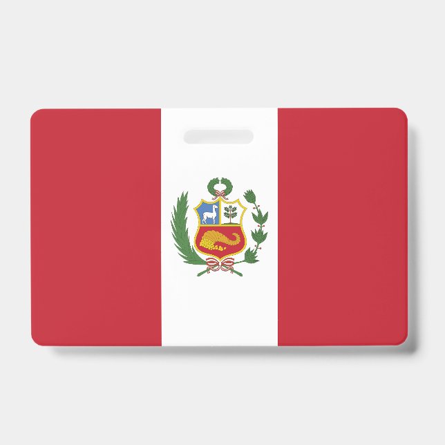 Peru-Flagge Ausweis (Vorderseite)