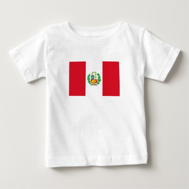 Peru-Flagge Baby T-shirt (Vorderseite)