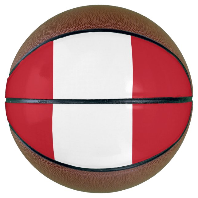 Peru-Flagge Basketball (Vorderseite)