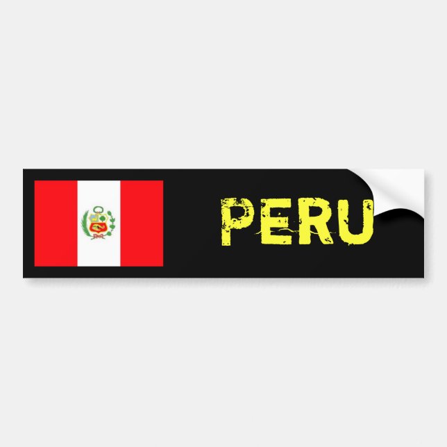 Peru-Flagge bumber Aufkleber Autoaufkleber (Vorne)