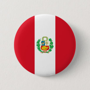 Peru-Flagge Button