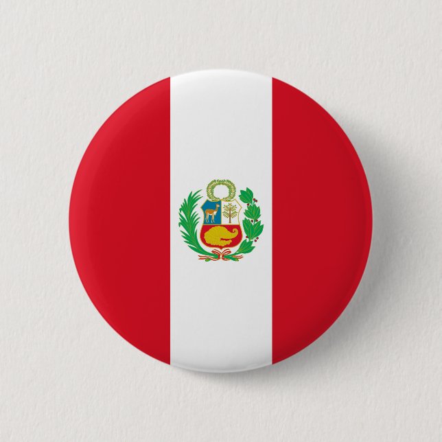 Peru-Flagge Button (Vorderseite)