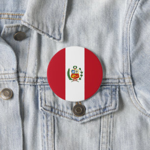 Peru-Flagge Button