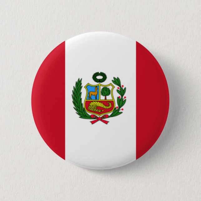 Peru-Flagge Button (Vorderseite)