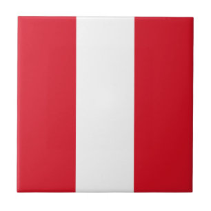 Peru-Flagge Fliese