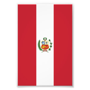 Peru-Flagge Fotodruck