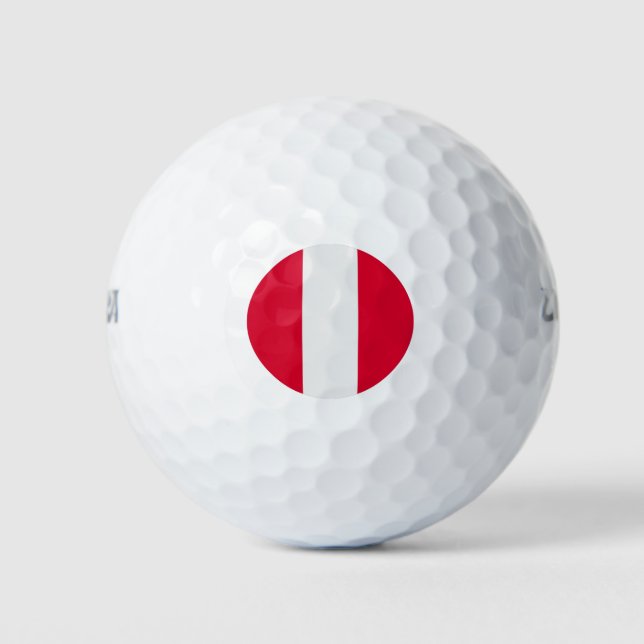 Peru-Flagge Golfball (Vorderseite)