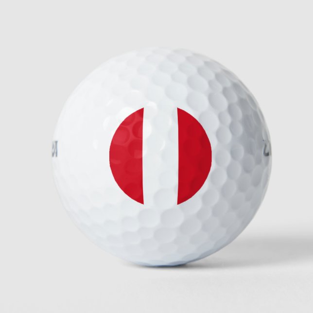 Peru-Flagge Golfball (Vorderseite)