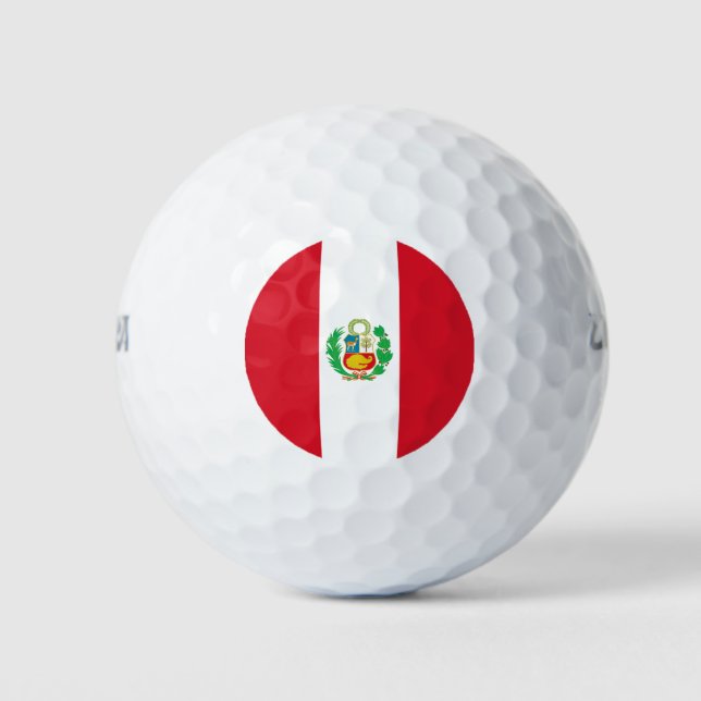 Peru-Flagge Golfball (Vorderseite)