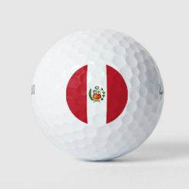 Peru-Flagge Golfball