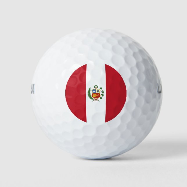 Peru-Flagge Golfball (Vorderseite)