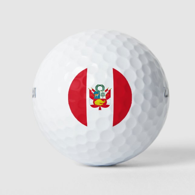 Peru-Flagge Golfball (Vorderseite)