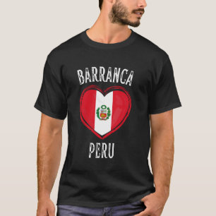 Peru-Flagge Herz Barranca Stadt T-Shirt