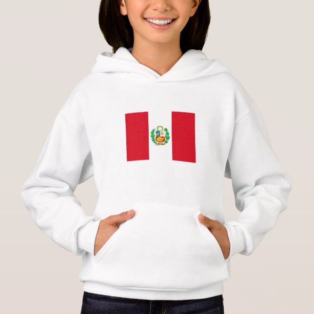 Peru-Flagge Hoodie (Vorderseite)