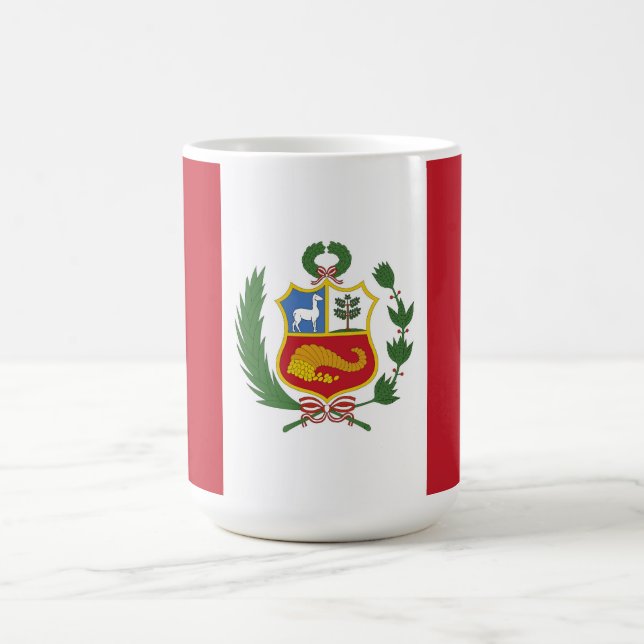 Peru-Flagge Kaffeetasse (Mittel)