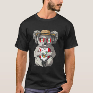 Peru-Flagge Koala Herz Peruanischer Stolz Peruanis T-Shirt
