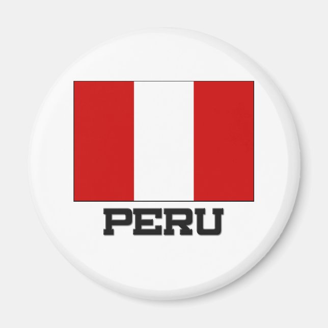 Peru-Flagge Magnet (Vorne)