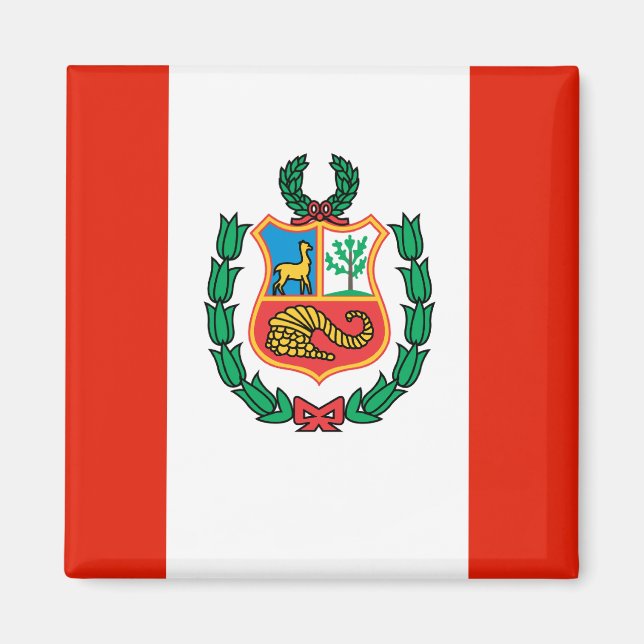 Peru-Flagge Magnet (Vorne)