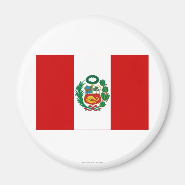 Peru-Flagge Magnet (Vorne)