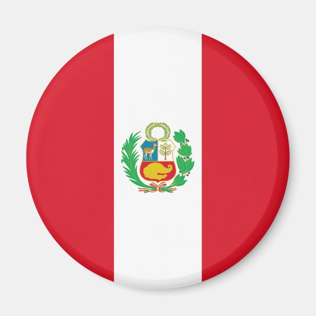 Peru-Flagge Magnet (Vorne)