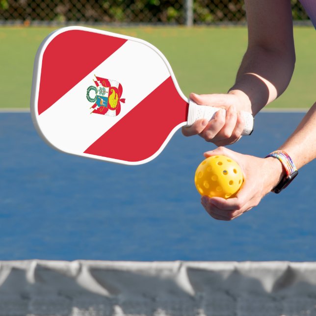 Peru-Flagge Pickleball Schläger (InSitu)