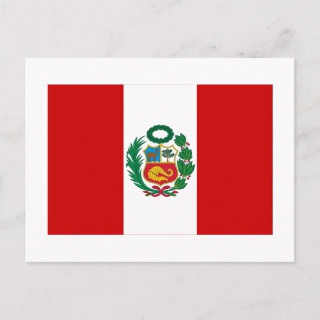 Peru-Flagge Postkarte (Vorderseite)