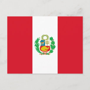 Peru-Flagge Postkarte